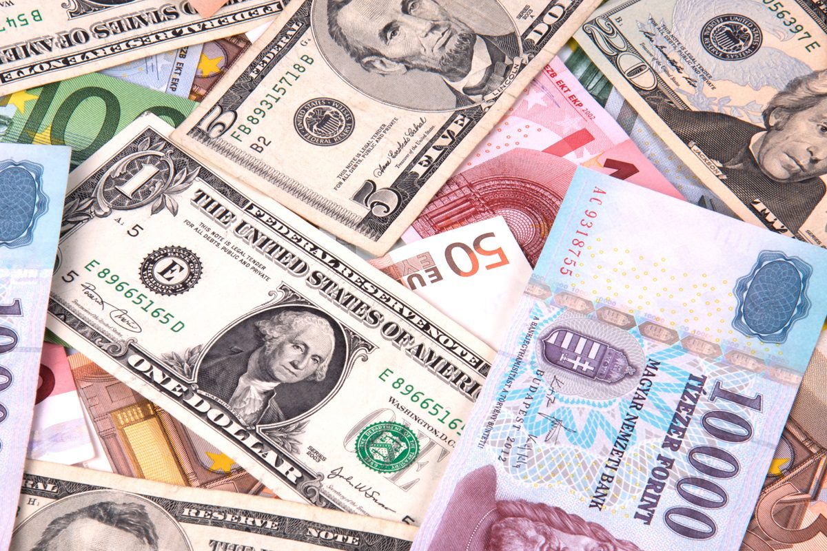 Euro, Dollar and Forint
