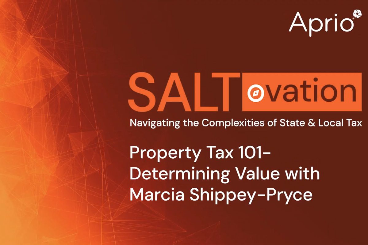 SALTovation - Property Tax 101- Determining Value with Marcia Shippey-Pryce