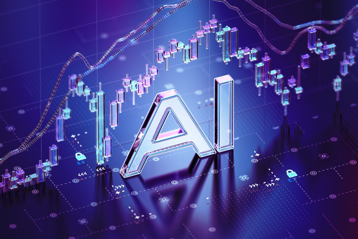 Ai trading concepts. 3D render