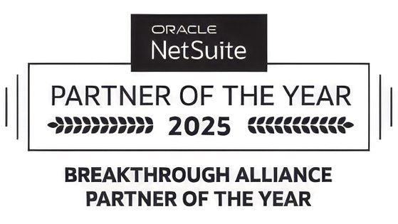 Oracle NetSuite Partner of the Year 2025 badge