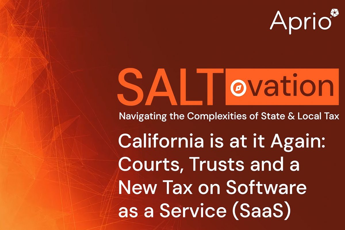 SALT Ovation Podcast - California is at it again
