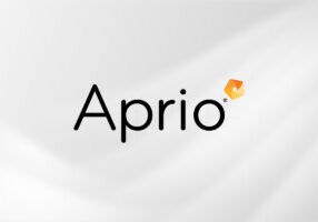 Aprio logo on abstract background