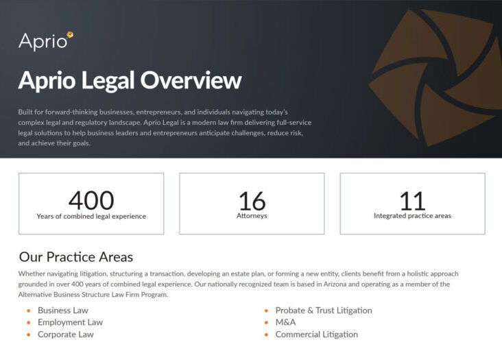 Aprio Legal Overview