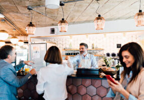 Business people coffee break - stock photo