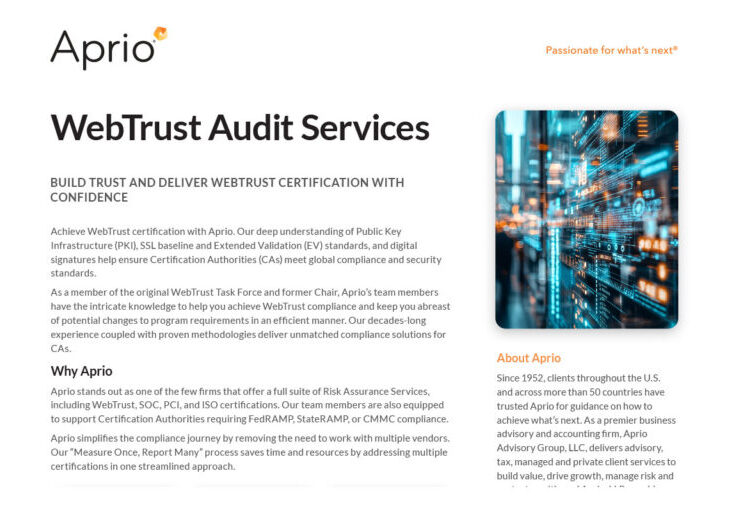 WebTrust Audit Services Cover Photo
