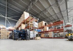 Large hangar warehouse industrial and logistics companies