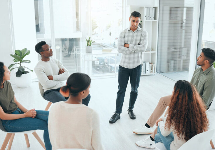 Meeting, listening and discussion about mental health help