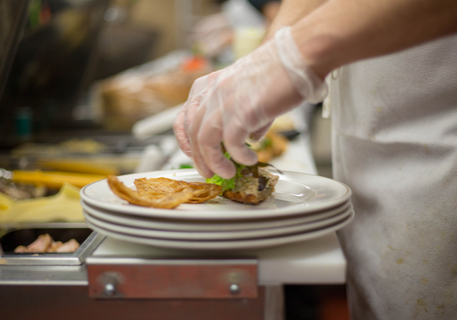 Restaurant Food being plated