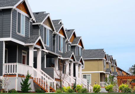 Street view of various homes