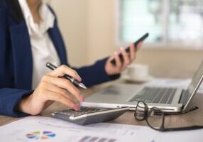 Businesswoman working in office