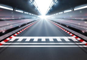 illuminated race track with motion blur