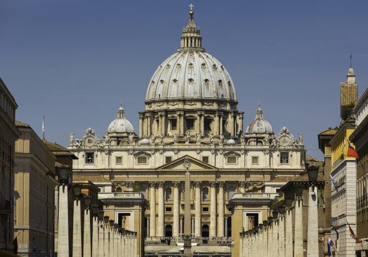 Vatican with St Peter's Basilica, Rome, Italy - stock photo