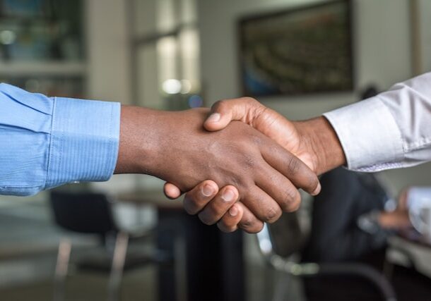 Shaking hands