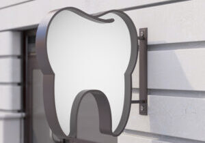 Tooth Shape Dentist Sign