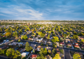 overview of a suburban neighborhood